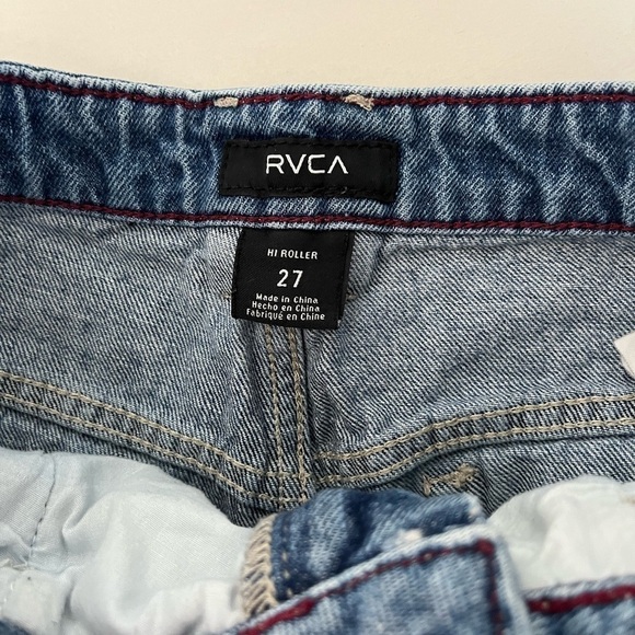RVCA High Roller Denim Jean Cuffed Shorts Size 27 - Picture 5 of 5
